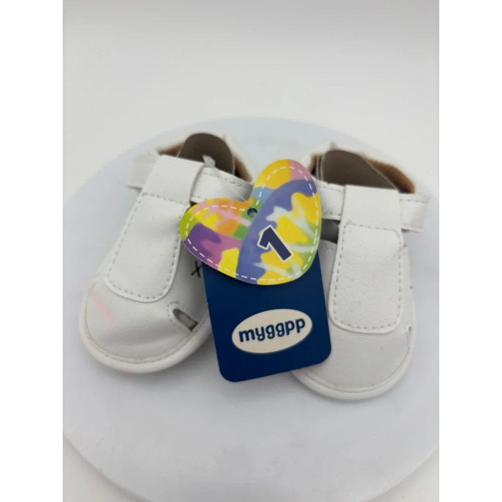 NEW White Baby Fisherman Sandal Shoe Hook Loop Strap Infant Size 1 0-6 Months‎